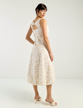 Vestido midi casual Contempo para mujer