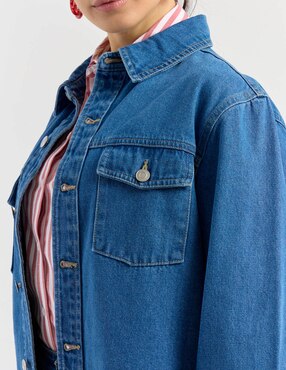 Chamarra denim Contempo para mujer