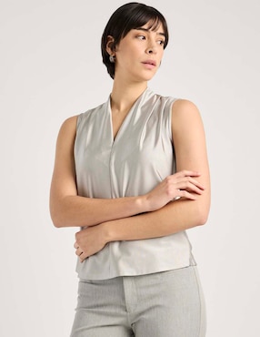 Blusa Contempo sin manga para mujer