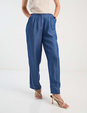 Pantalón relaxed Contempo straight para mujer