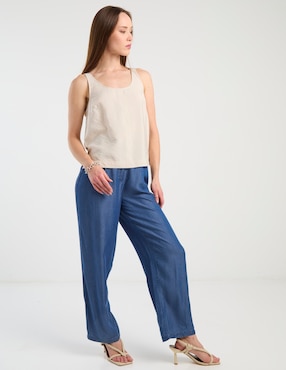 Pantalón relaxed Contempo straight para mujer