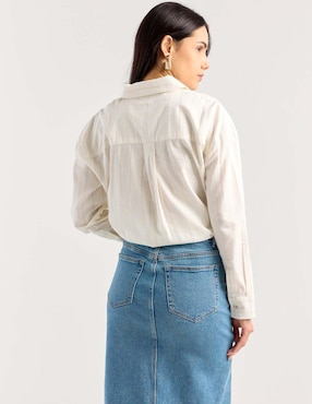 Blusa Contempo manga larga para mujer