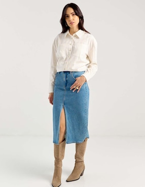Blusa Contempo manga larga para mujer