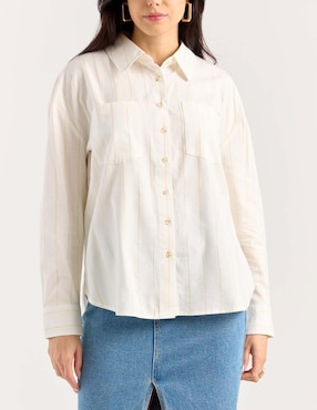 Blusa Contempo manga larga para mujer