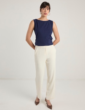 Pantalón Contempo recto para mujer
