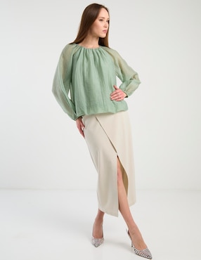 Blusa Contempo manga larga para mujer
