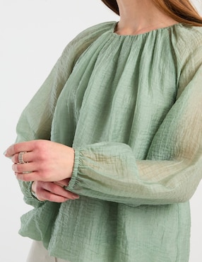 Blusa Contempo manga larga para mujer