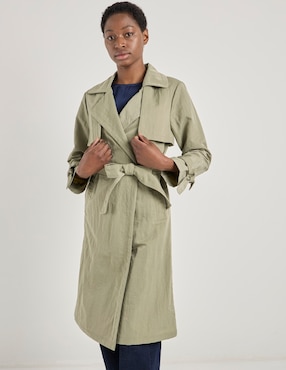 Gabardina con bolsillos Contempo para mujer