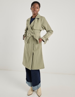 Gabardina con bolsillos Contempo para mujer