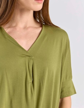 Blusa Contempo manga corta para mujer