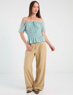 Pantalón relaxed Contempo amplio para mujer