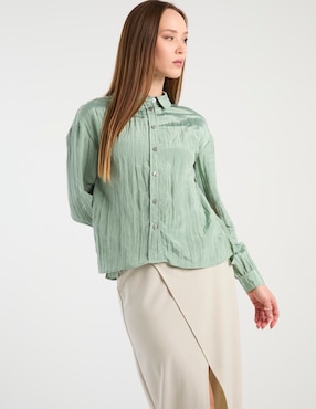 Blusa Contempo manga larga para mujer