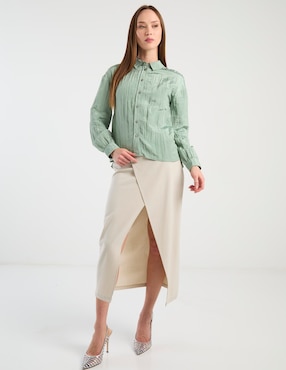 Blusa Contempo manga larga para mujer