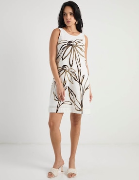Vestido corto casual Contempo para mujer