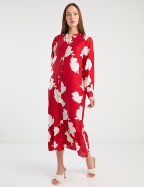 Vestido midi casual Contempo para mujer