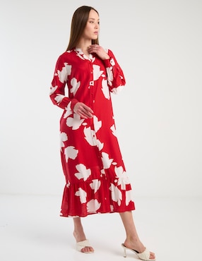 Vestido midi casual Contempo para mujer
