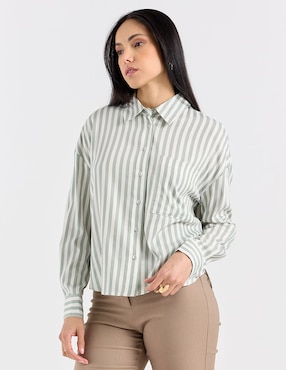 Blusa Contempo manga larga para mujer