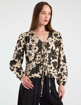Blusa Contempo manga larga para mujer