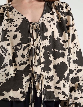 Blusa Contempo manga larga para mujer