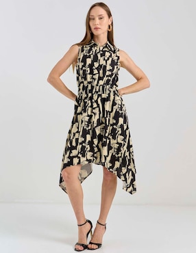 Vestido a la rodilla casual Contempo para mujer