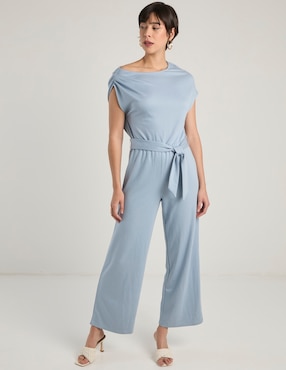 Jumpsuit Contempo casual estampado liso para mujer