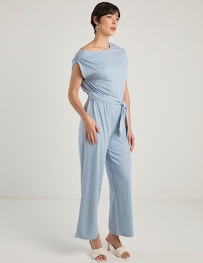 Jumpsuit Contempo casual estampado liso para mujer
