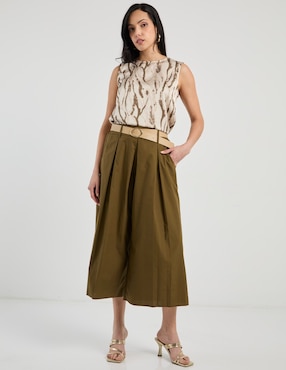 Pantalón capri Contempo relajado para mujer
