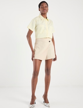 Falda short Contempo a la cintura