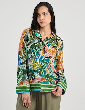 Blusa Contempo manga larga para mujer