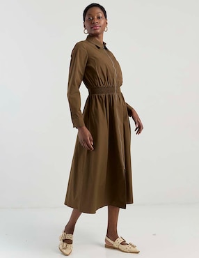 Vestido midi casual Contempo para mujer