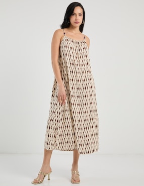 Vestido midi casual Contempo para mujer