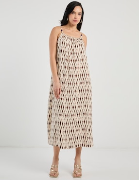 Vestido midi casual Contempo para mujer