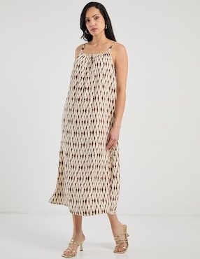 Vestido midi casual Contempo para mujer