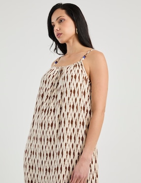 Vestido midi casual Contempo para mujer