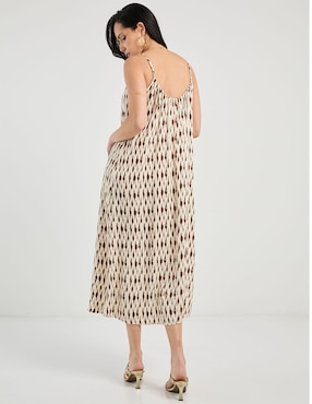 Vestido midi casual Contempo para mujer