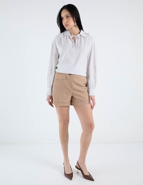 Blusa Contempo manga larga para mujer