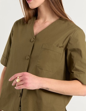 Blusa Contempo manga corta para mujer
