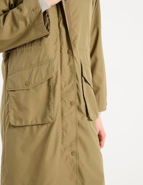 Gabardina con capucha Contempo para mujer