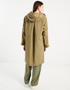 Gabardina con capucha Contempo para mujer