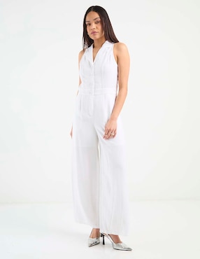 Jumpsuit Contempo formal estampado liso para mujer