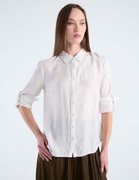 Blusa Contempo manga larga para mujer