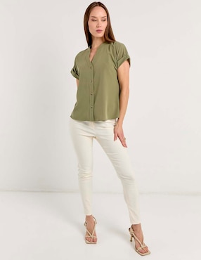 Blusa Contempo manga corta para mujer