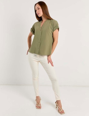 Blusa Contempo manga corta para mujer