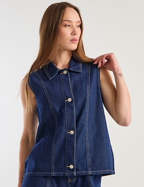 Blusa camisera Contempo para mujer
