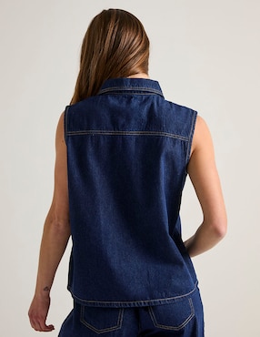 Blusa camisera Contempo para mujer