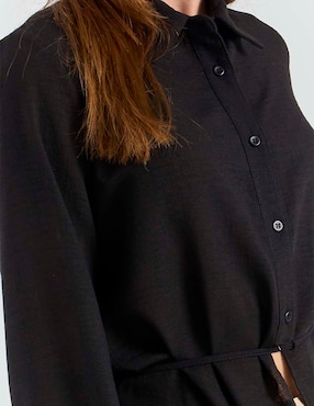 Blusa camisera Contempo manga larga para mujer