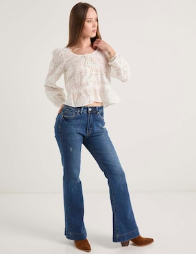 Jeans bota Contempo para mujer