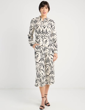 Blusa camisera Contempo manga larga para mujer