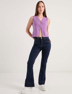 Jeans flare Contempo para mujer