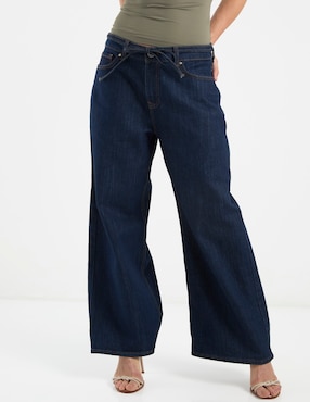 Jeans amplio cintura Contempo para mujer